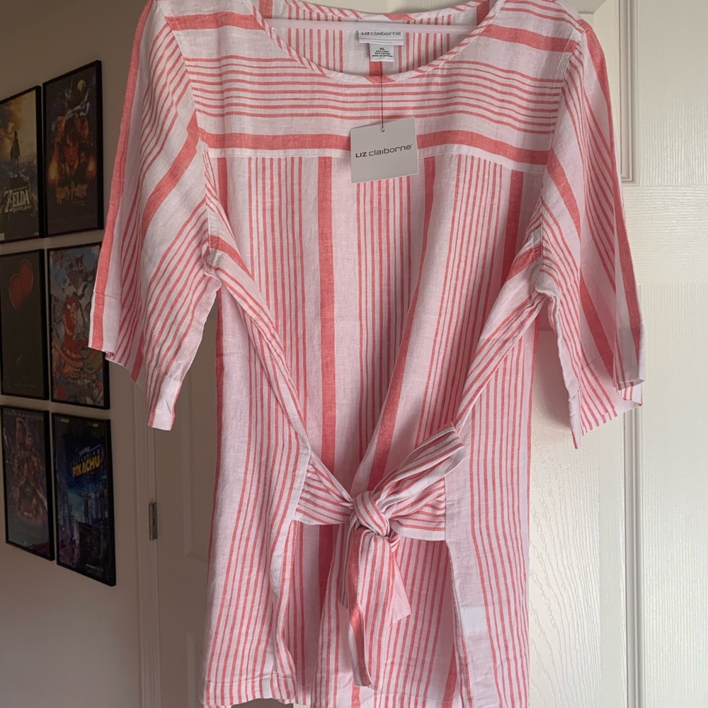 Tie front top NWT